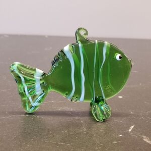 Vintage Handblown Glass Fish. Artist Unknown.